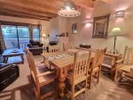 Natural wood hand carved dining table and chairs